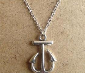 Anchor Chain Necklace, Simple Everyday Jewelry, Elegant gift, Bridesmaid Gift, Bridal Wedding Jewelry